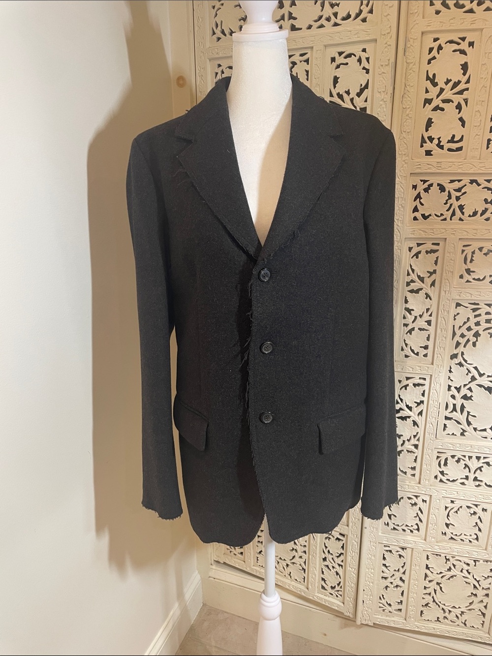 Vintage PRADA Black Three-Button Sport Coat